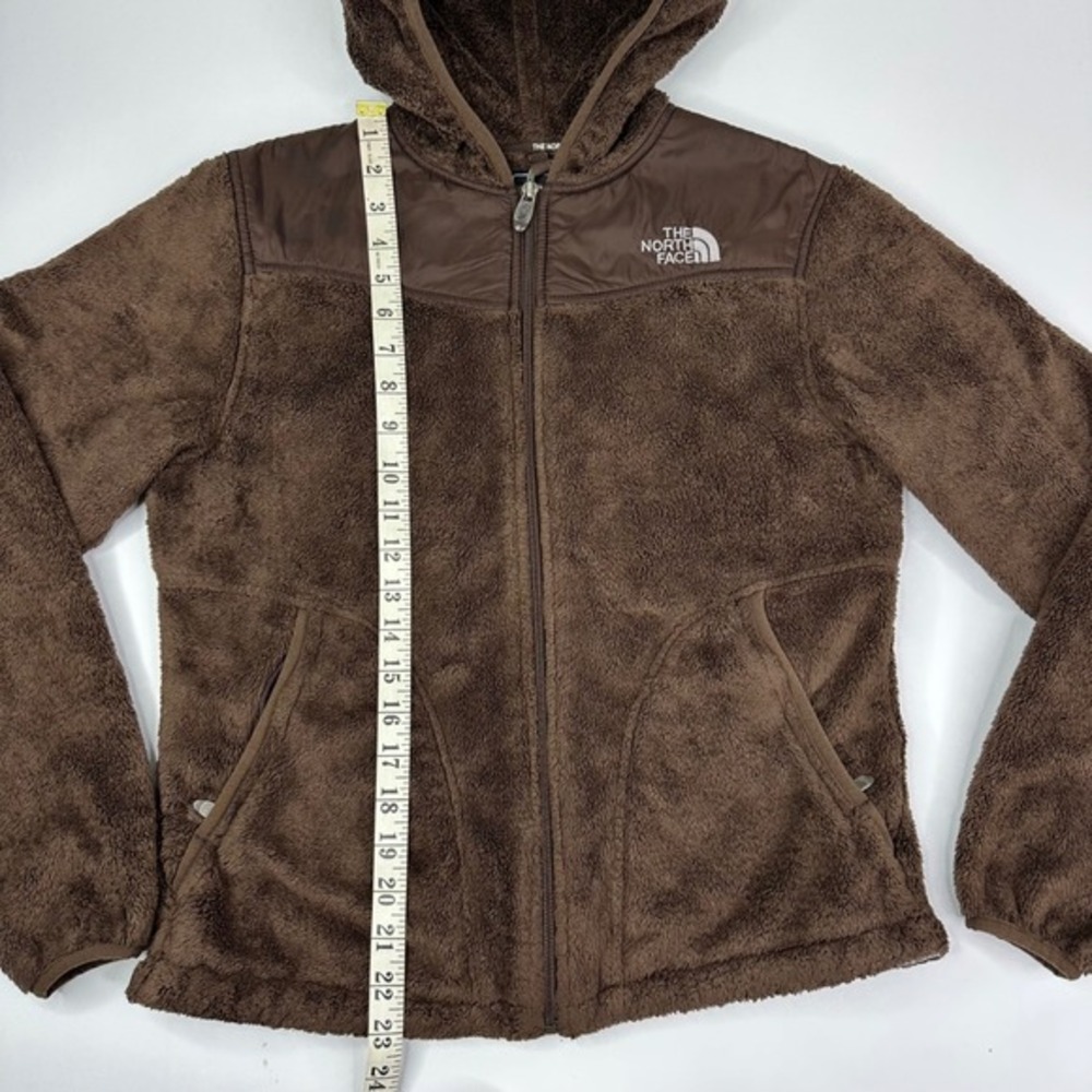 The North Face Brown Oso Fuzzy Fleece Athletic Hooded Jacket Womens Size Small - Picture 14 of 16